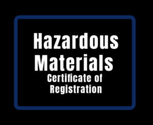 Hazardous Materials Certificate of Registration